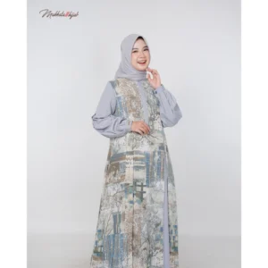 Aera Dress Dres Motif Akar Daun